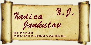 Nadica Jankulov vizit kartica